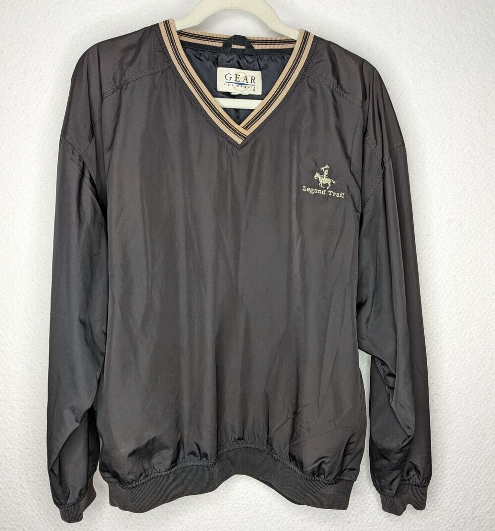 Gear For Sports Windbreaker Shirt Men Sz Large Pullover V Neck Legend Trail Golf
